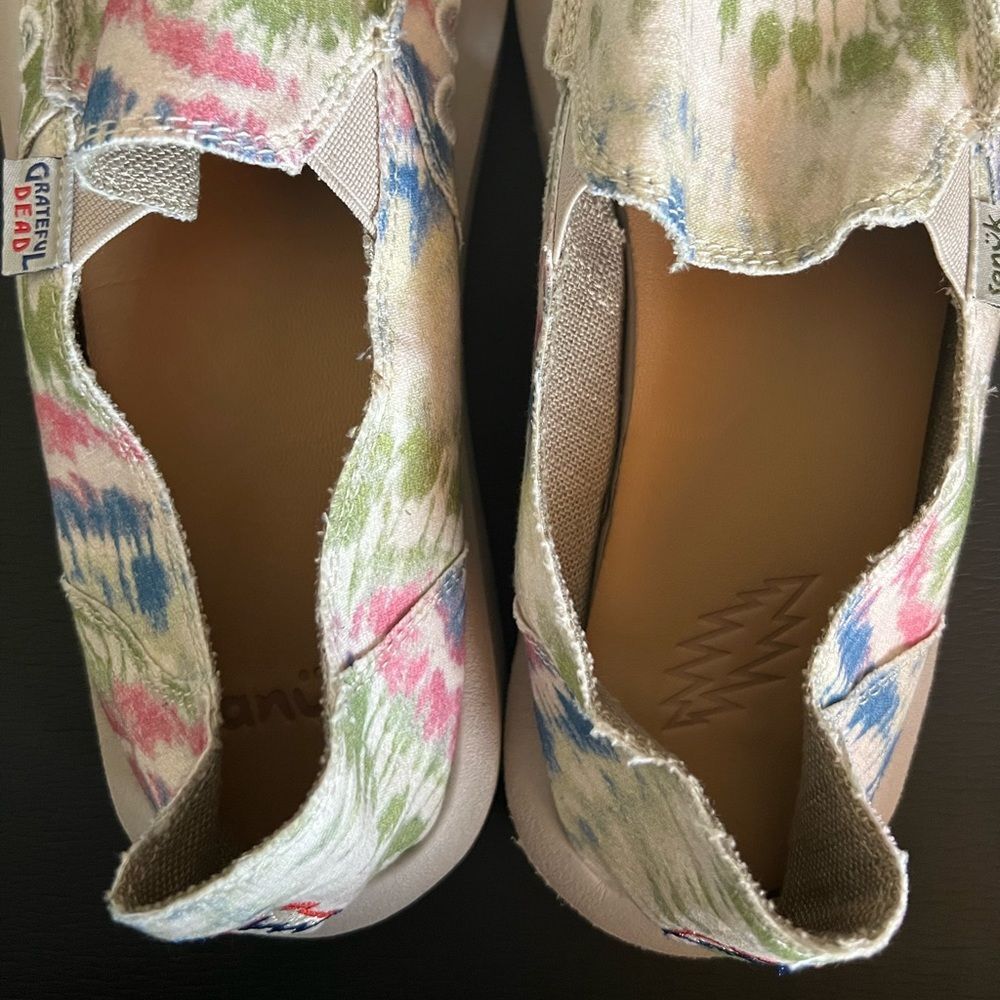 Sanuk Women's Donna ST X Grateful Dead Shoes Tie-Dye Print Size 8 - Picture 8 of 10